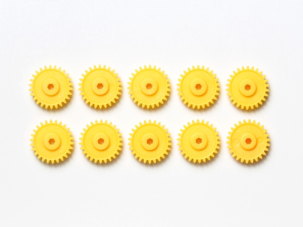MINI 4WD G-18 GEAR (YELLOW/10PCS.)